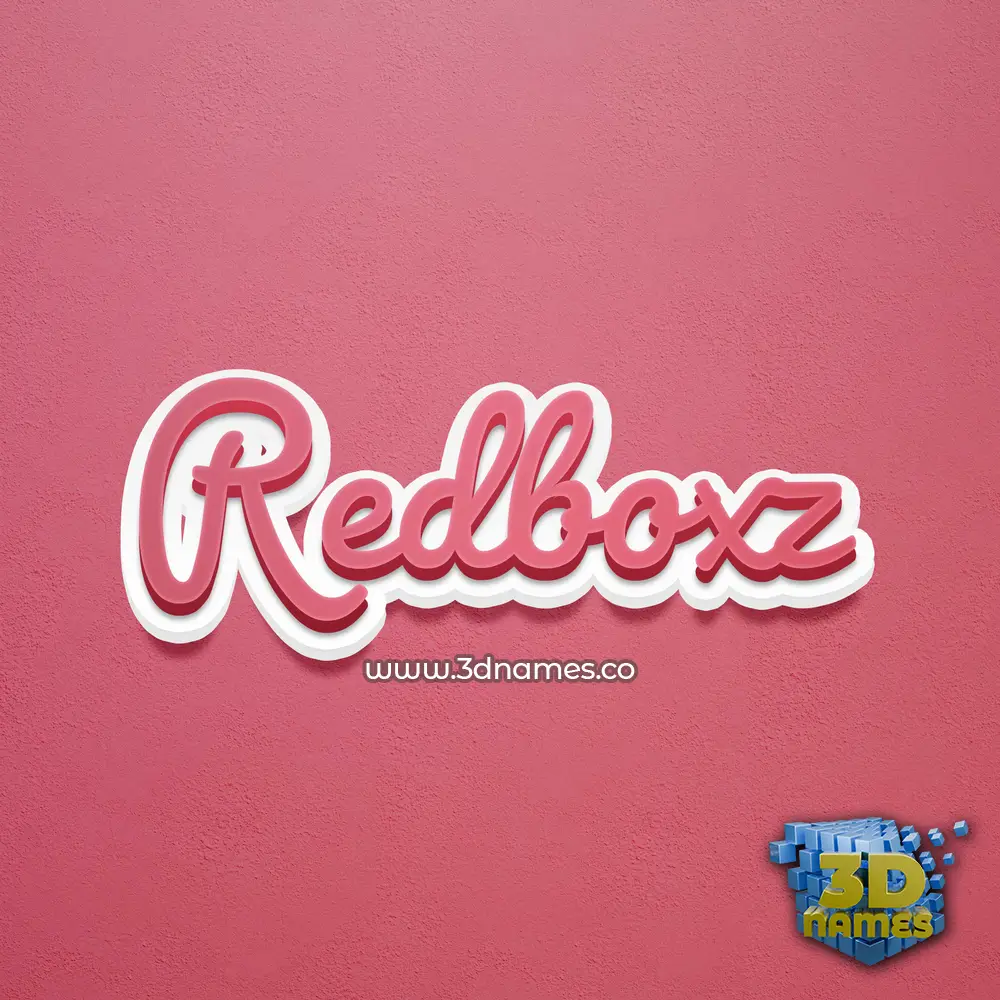 redboxz in Red Scribble style - 3D name wallpaper