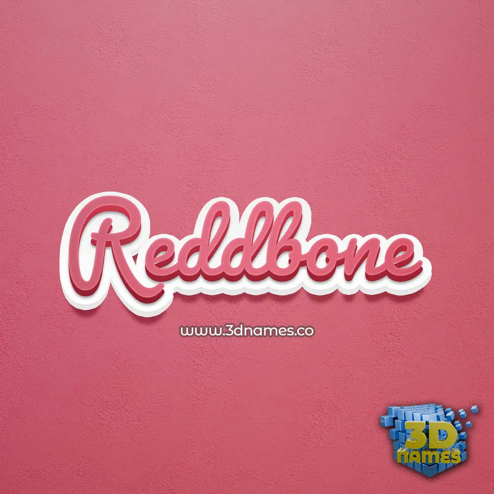 reddbone in Red Scribble style - 3D name wallpaper