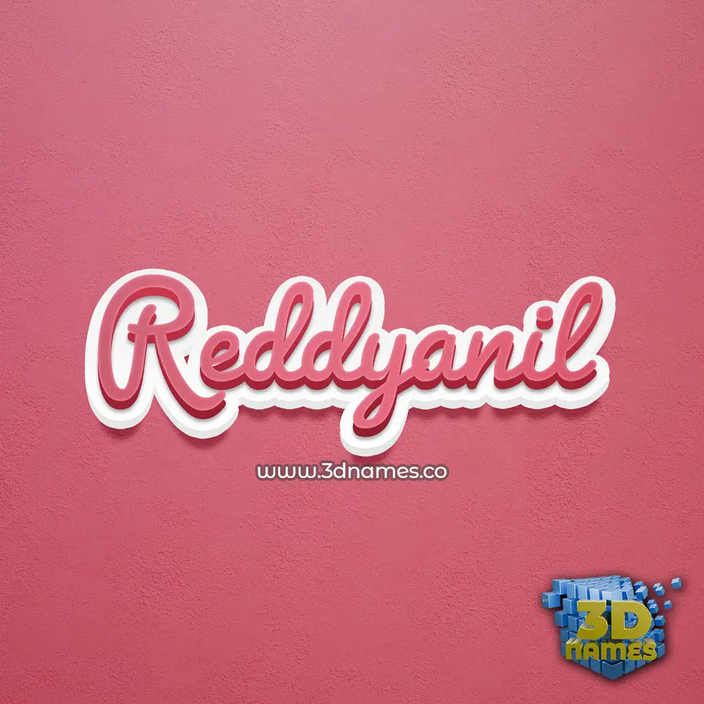 reddyanil in Red Scribble style - 3D name wallpaper