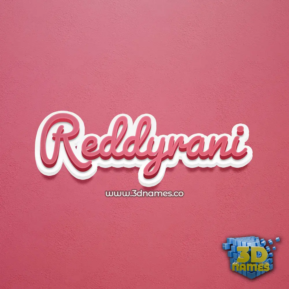 reddyrani in Red Scribble style - 3D name wallpaper