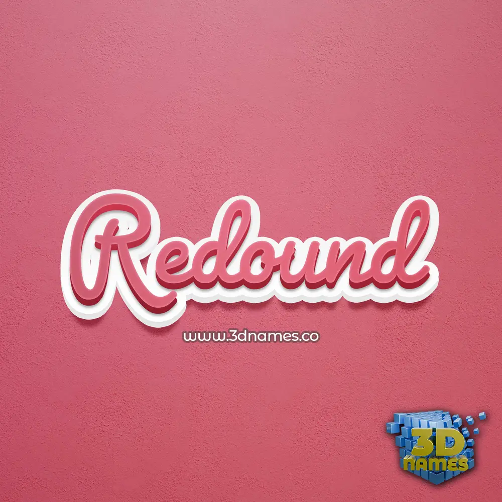 redound in Red Scribble style - 3D name wallpaper