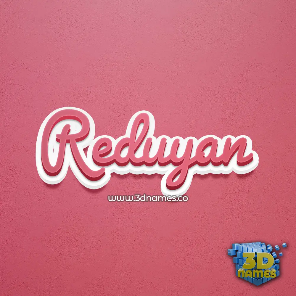 reduyan in Red Scribble style - 3D name wallpaper