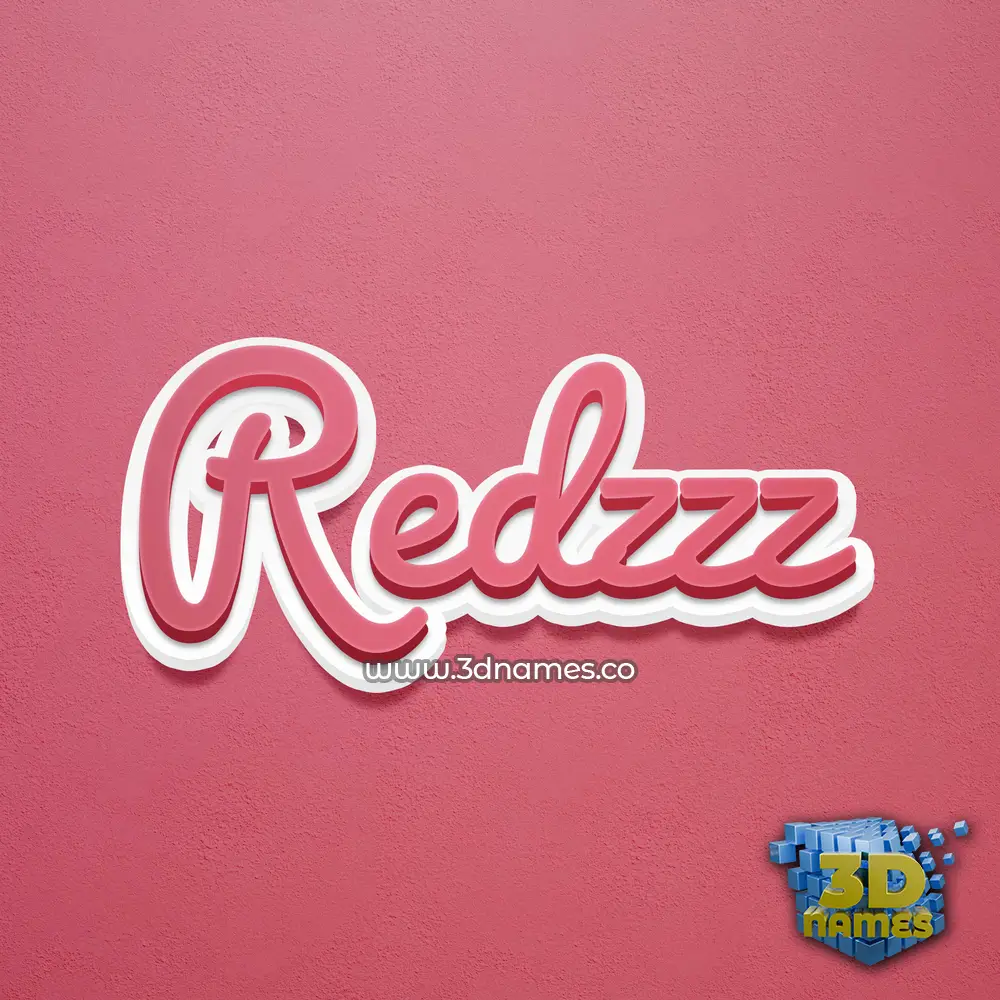 redzzz in Red Scribble style - 3D name wallpaper