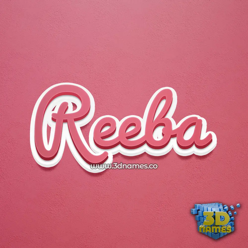 reeba in Red Scribble style - 3D name wallpaper