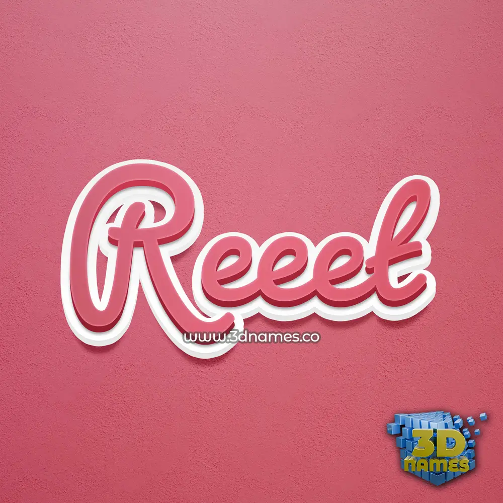reeet in Red Scribble style - 3D name wallpaper