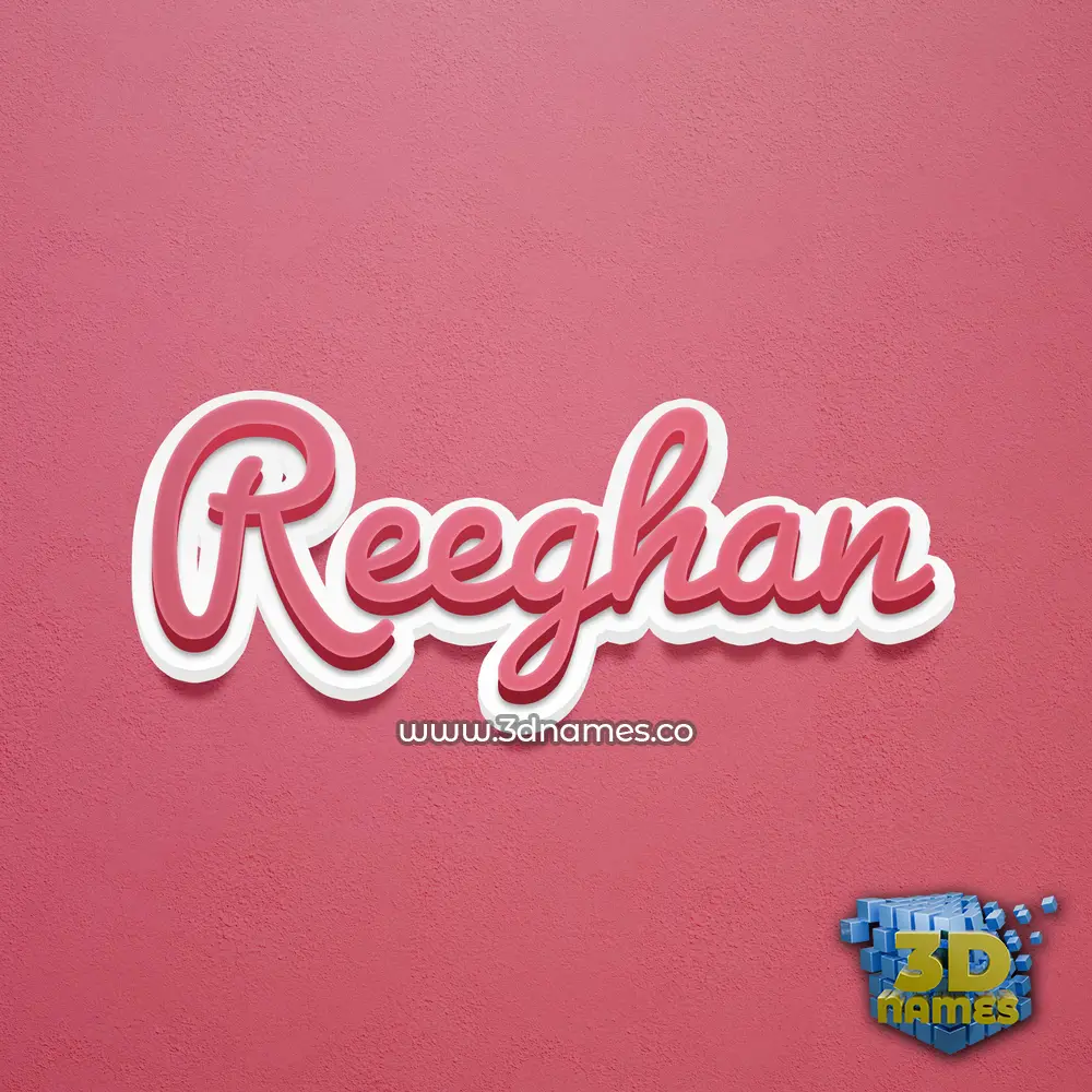 reeghan in Red Scribble style - 3D name wallpaper