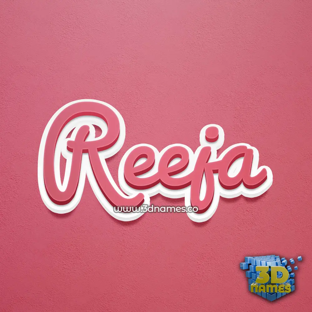 reeja in Red Scribble style - 3D name wallpaper