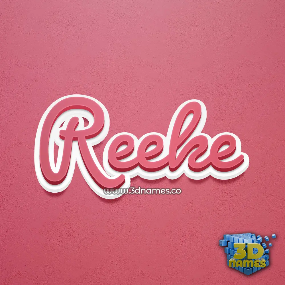 reeke in Red Scribble style - 3D name wallpaper