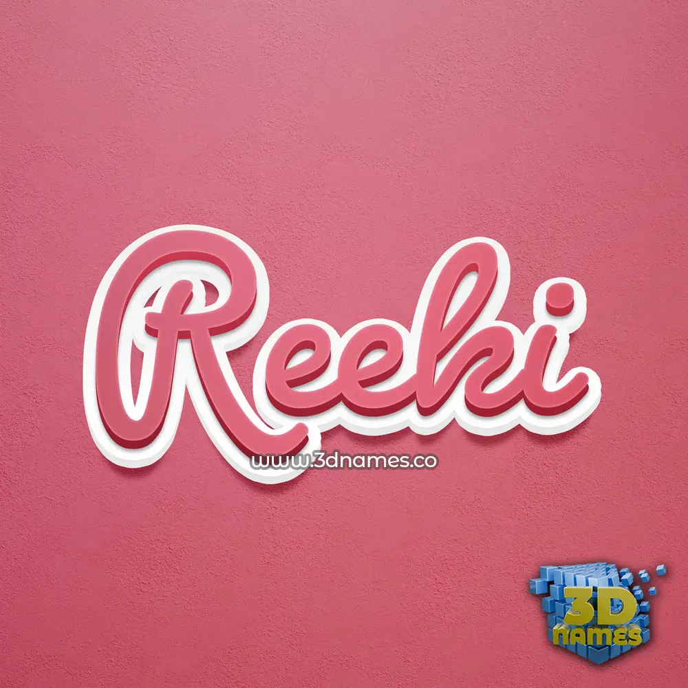 reeki in Red Scribble style - 3D name wallpaper
