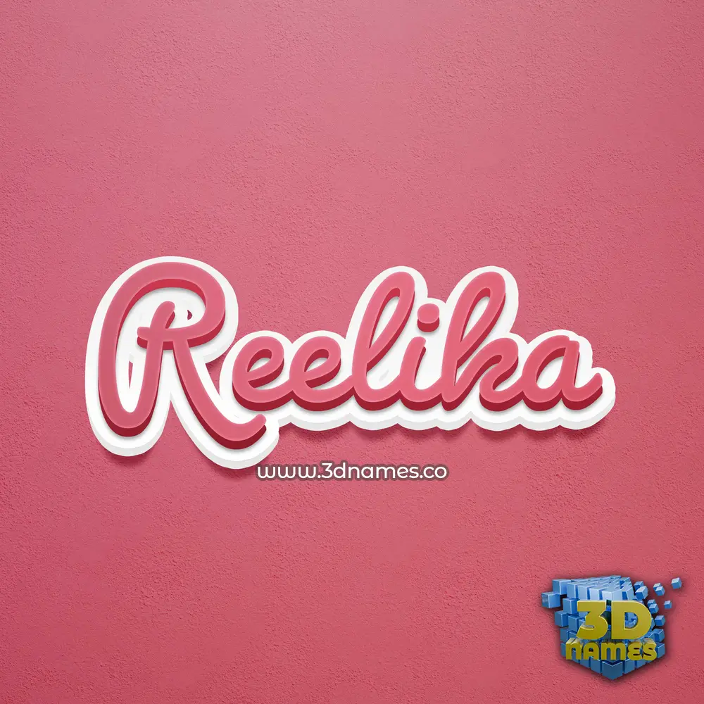 reelika in Red Scribble style - 3D name wallpaper