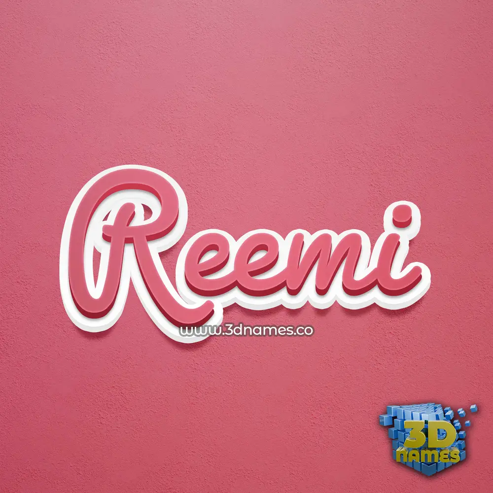 reemi in Red Scribble style - 3D name wallpaper