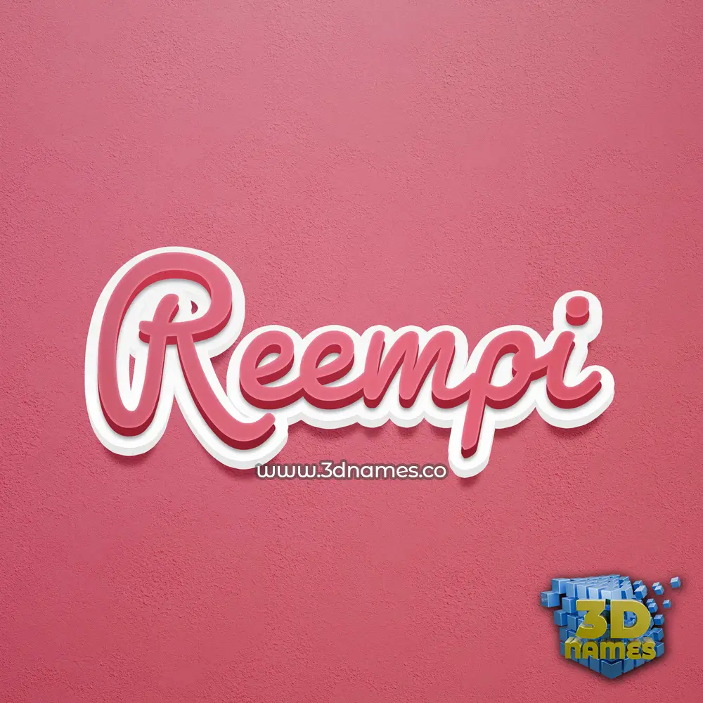 reempi in Red Scribble style - 3D name wallpaper