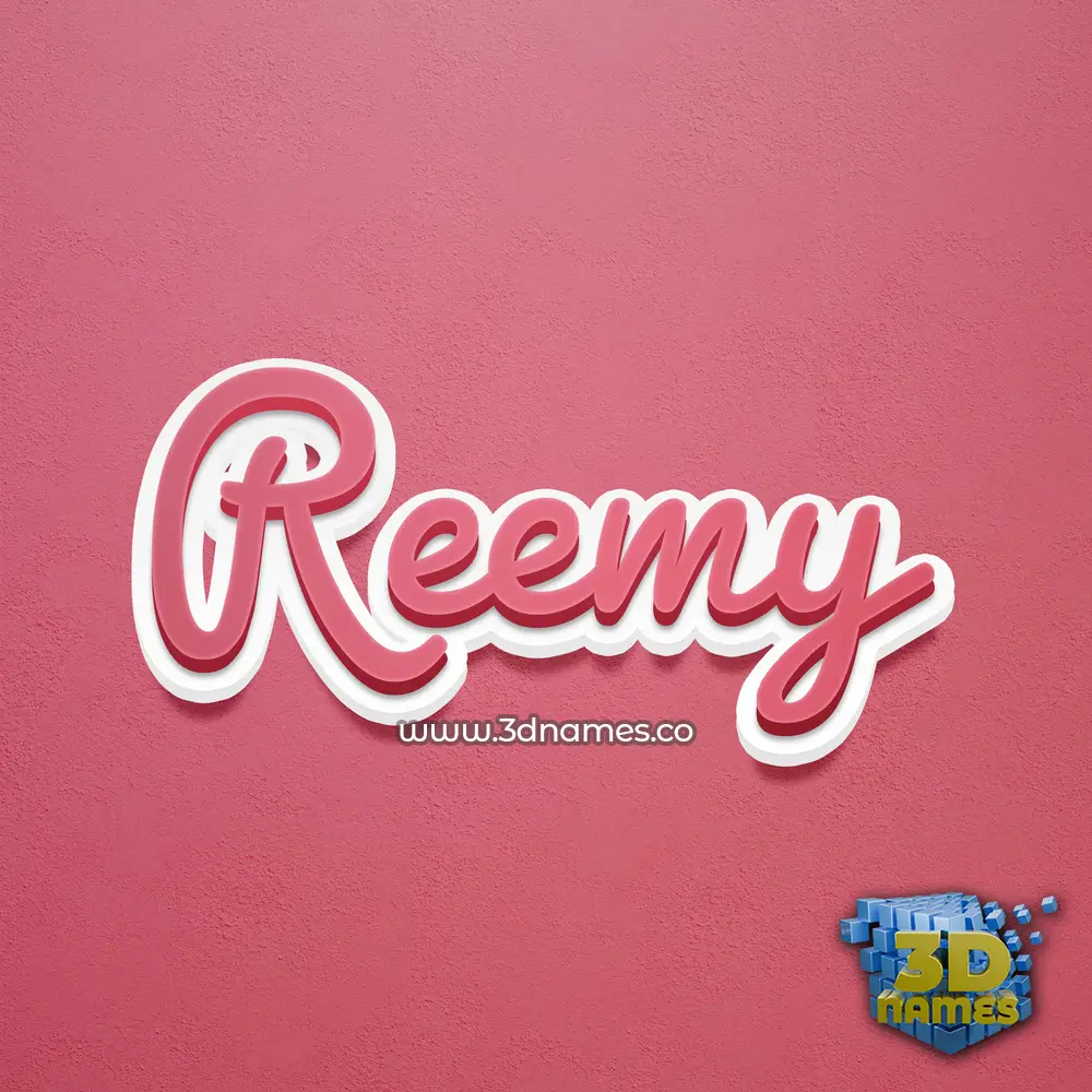 reemy in Red Scribble style - 3D name wallpaper