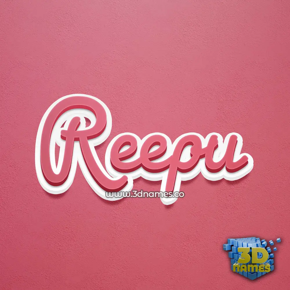 reepu in Red Scribble style - 3D name wallpaper