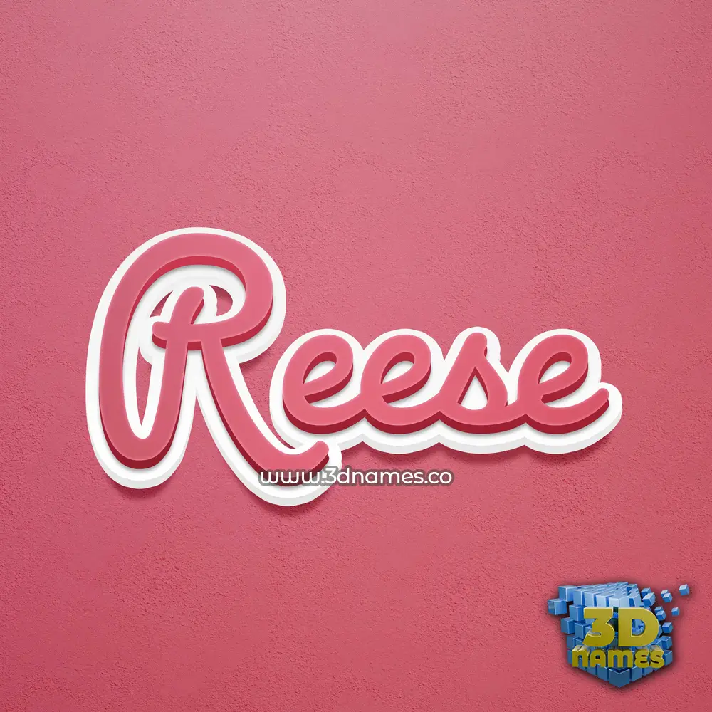 reese in Red Scribble style - 3D name wallpaper