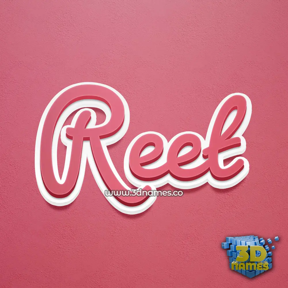 reet in Red Scribble style - 3D name wallpaper