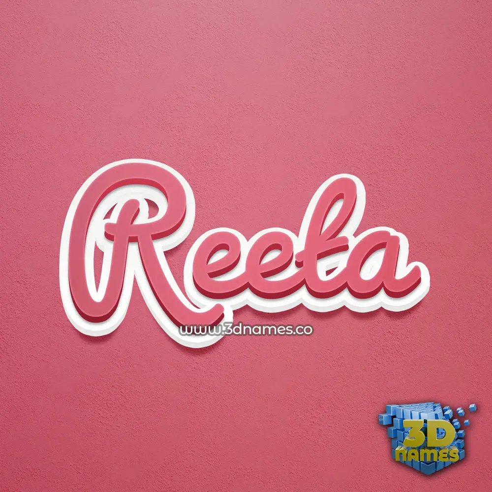 reeta in Red Scribble style - 3D name wallpaper