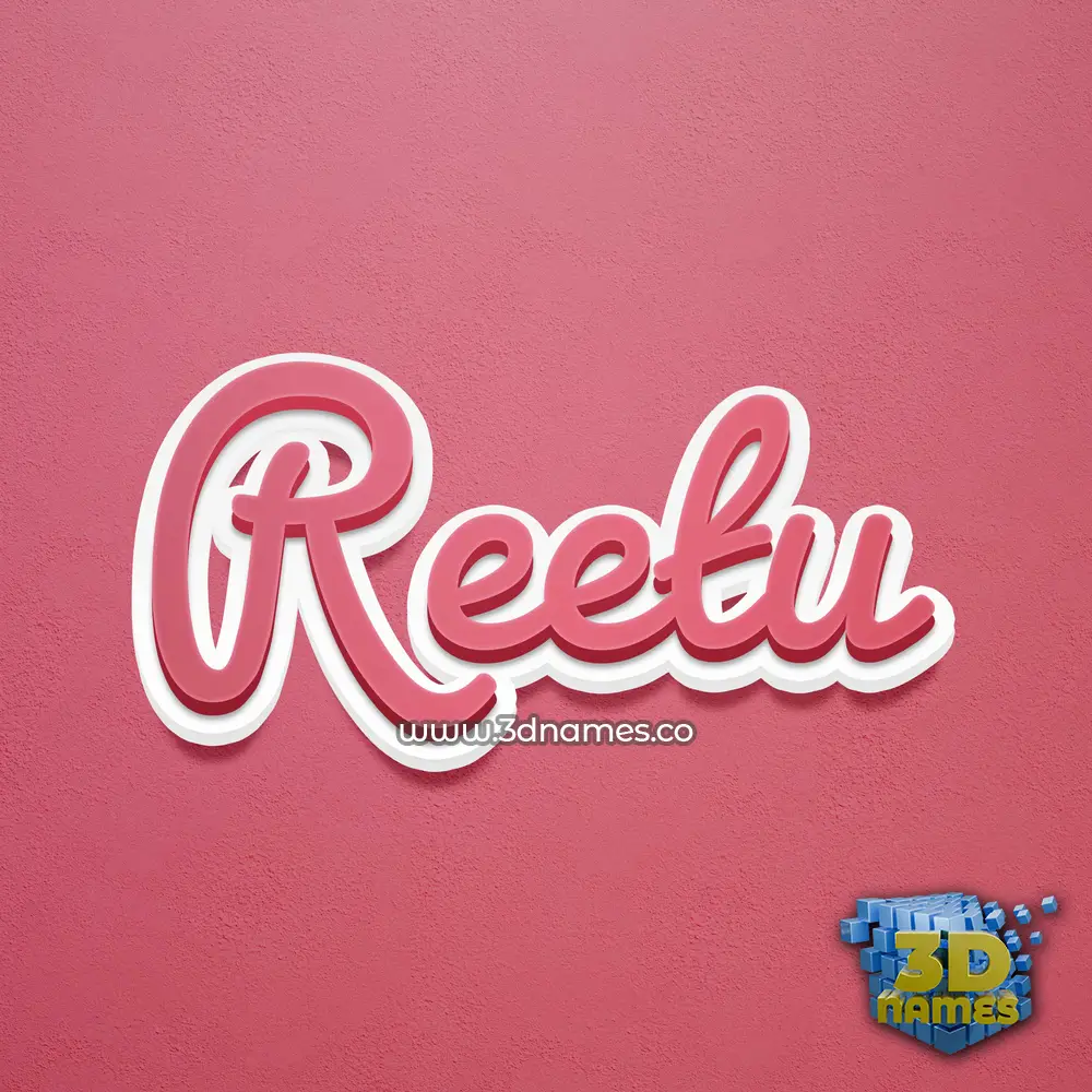 reetu in Red Scribble style - 3D name wallpaper