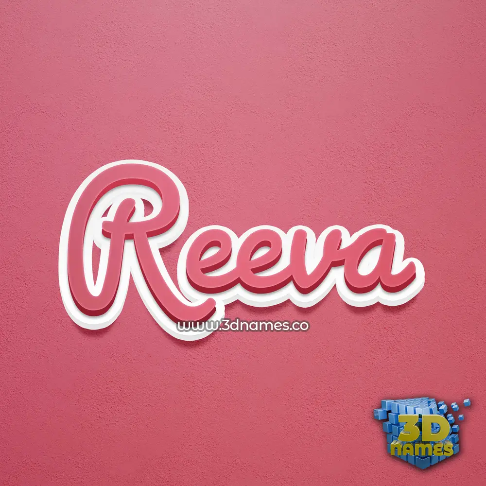 reeva in Red Scribble style - 3D name wallpaper