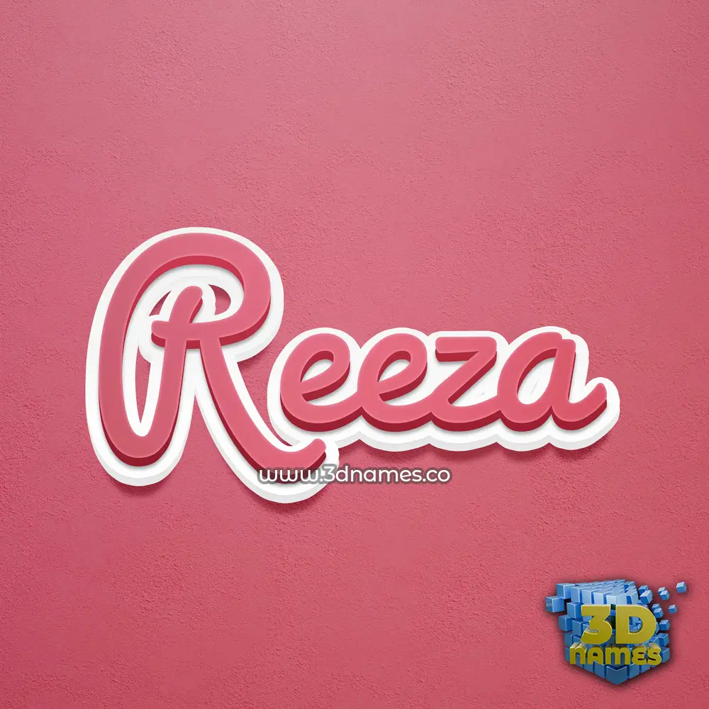 reeza in Red Scribble style - 3D name wallpaper
