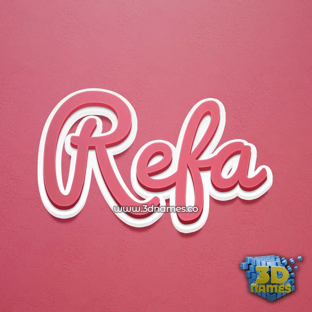 refa in Red Scribble style - 3D name wallpaper