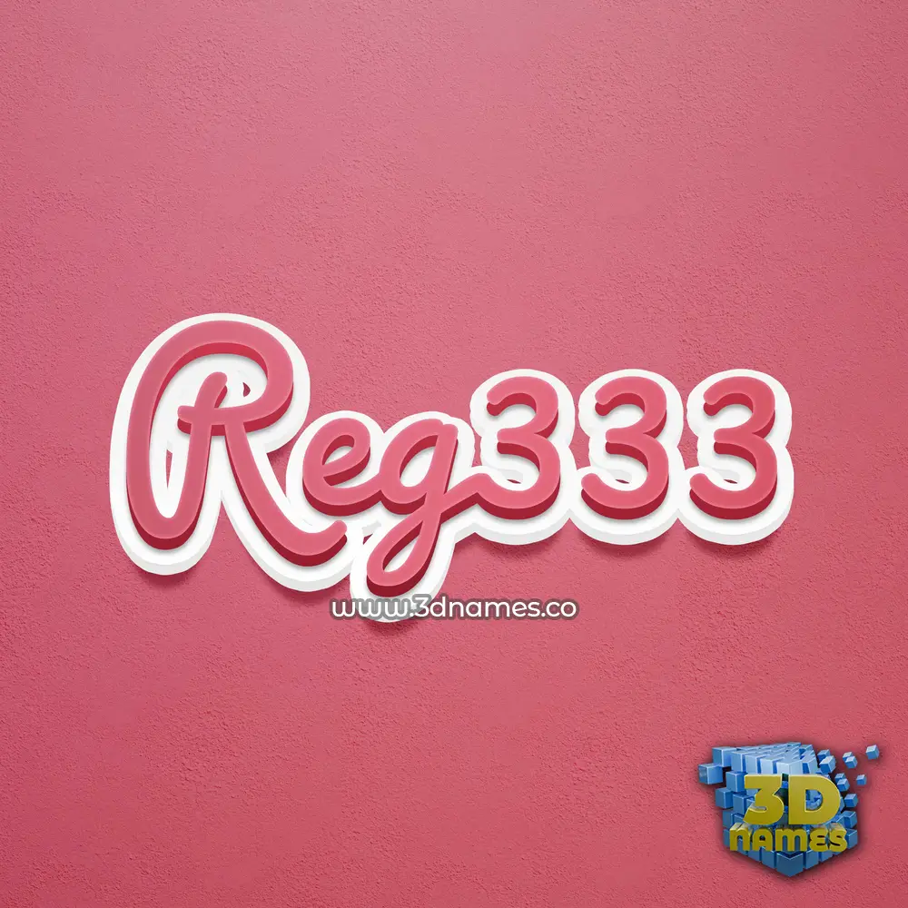 reg333 in Red Scribble style - 3D name wallpaper