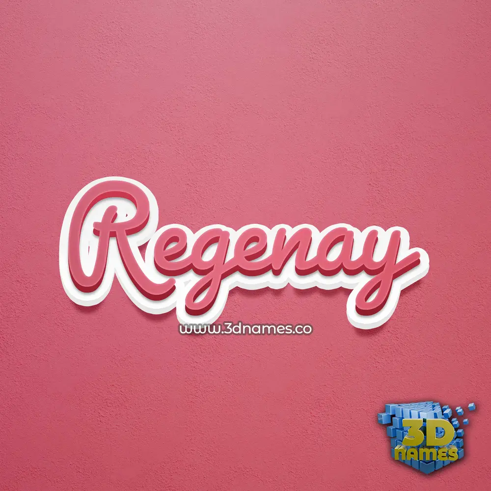 regenay in Red Scribble style - 3D name wallpaper
