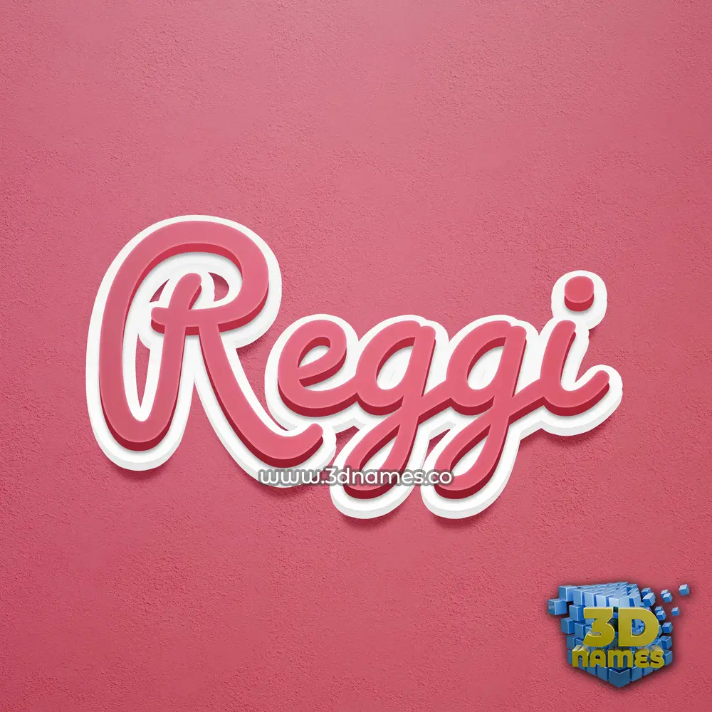 reggi in Red Scribble style - 3D name wallpaper