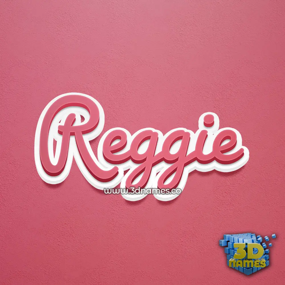 reggie in Red Scribble style - 3D name wallpaper