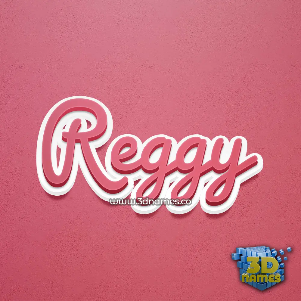 reggy in Red Scribble style - 3D name wallpaper