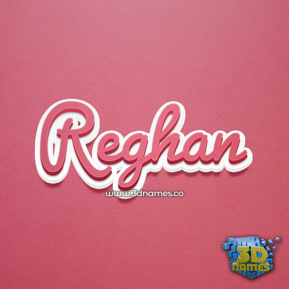 reghan in Red Scribble style - 3D name wallpaper