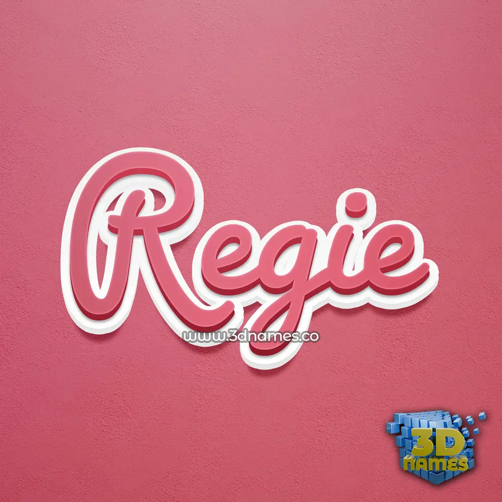 regie in Red Scribble style - 3D name wallpaper