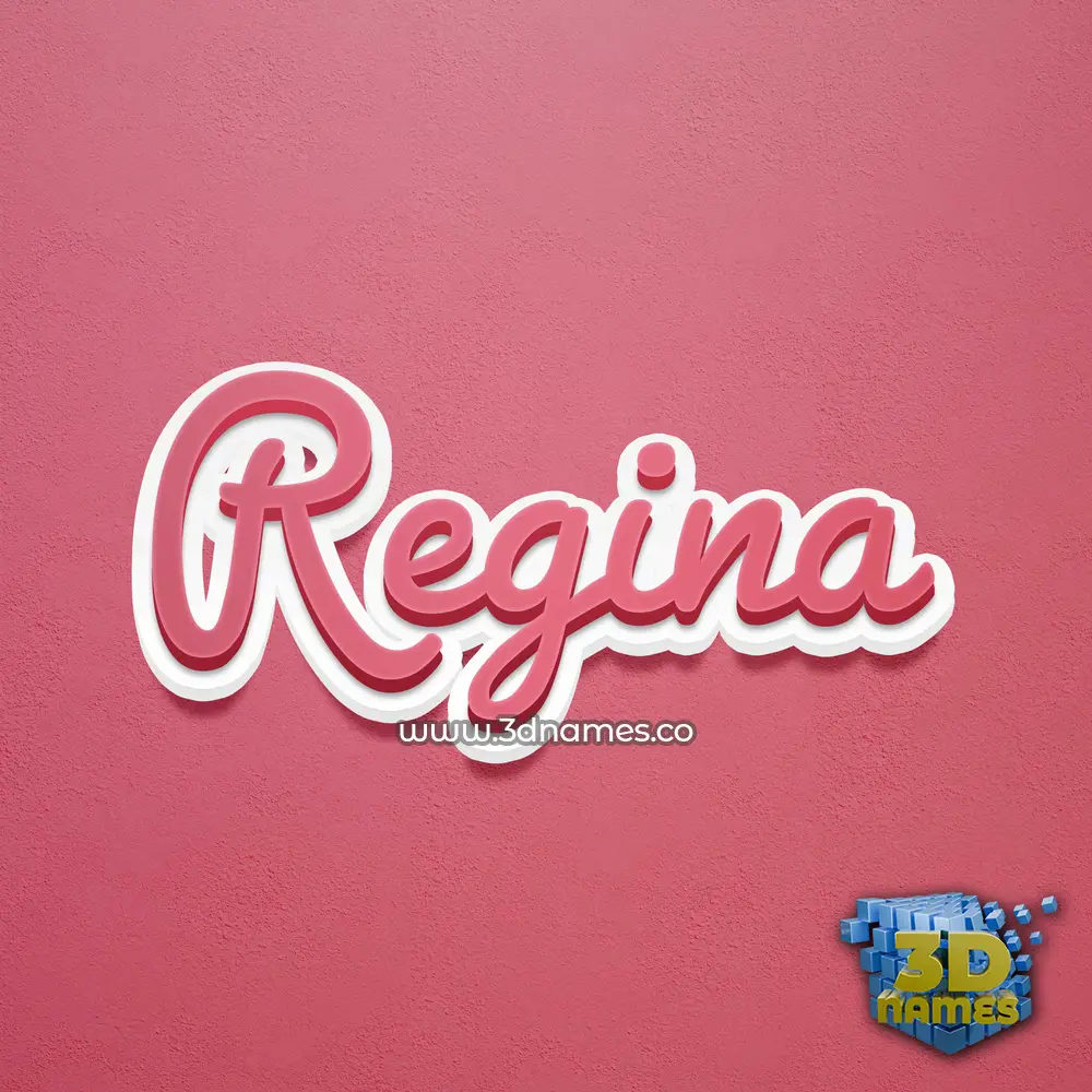 regina in Red Scribble style - 3D name wallpaper
