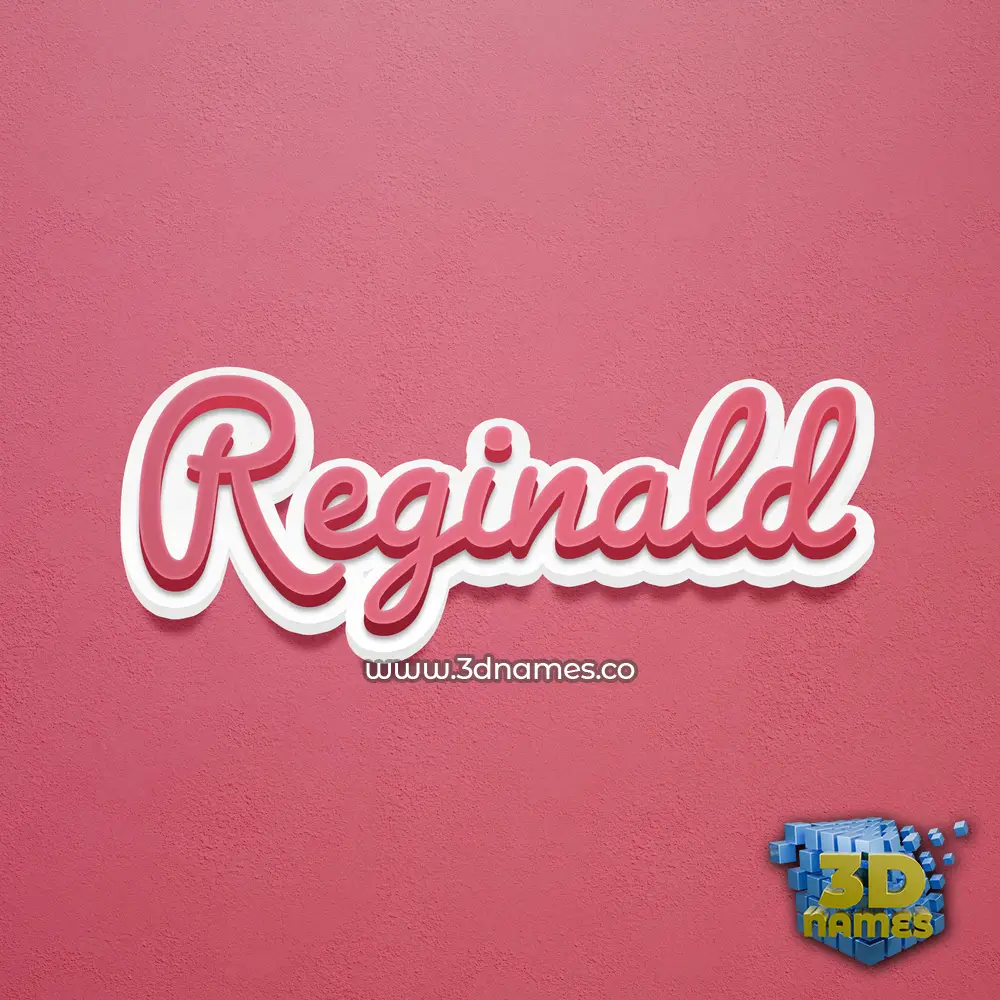 reginald in Red Scribble style - 3D name wallpaper