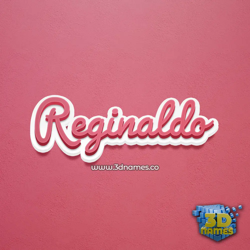 reginaldo in Red Scribble style - 3D name wallpaper