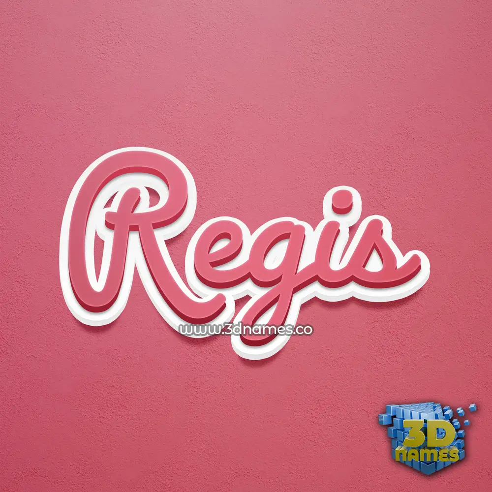 regis in Red Scribble style - 3D name wallpaper