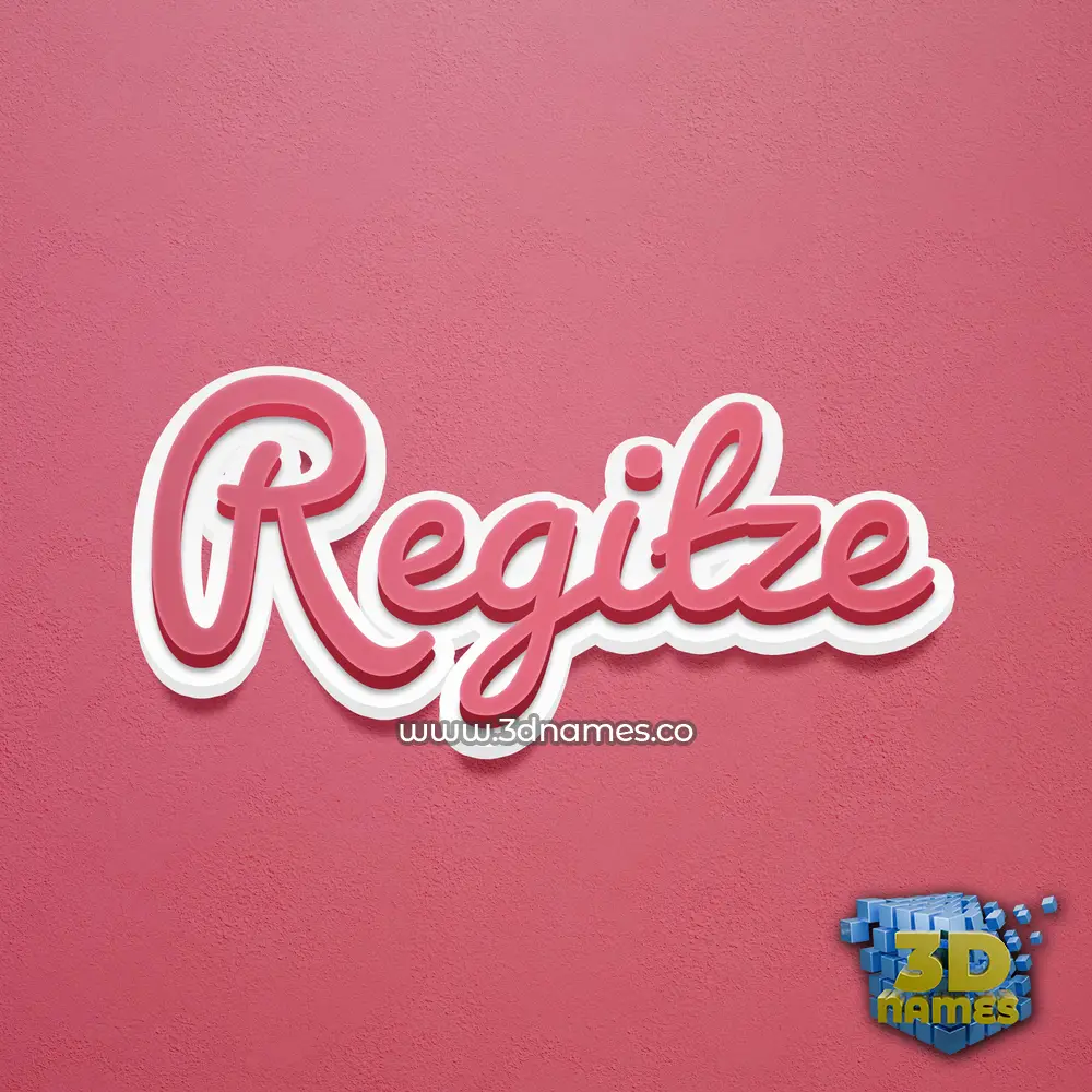 regitze in Red Scribble style - 3D name wallpaper