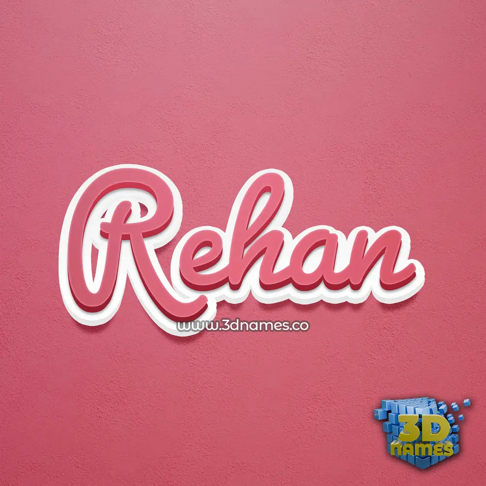 rehan in Red Scribble style - 3D name wallpaper