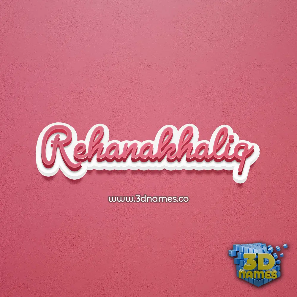 rehanakhaliq in Red Scribble style - 3D name wallpaper