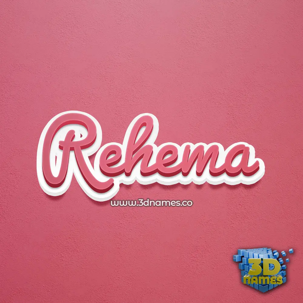 rehema in Red Scribble style - 3D name wallpaper