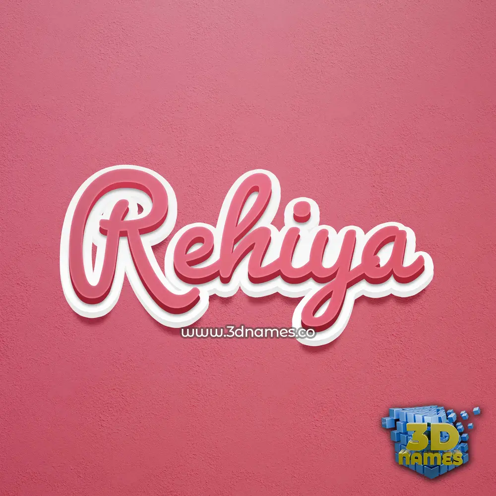 rehiya in Red Scribble style - 3D name wallpaper
