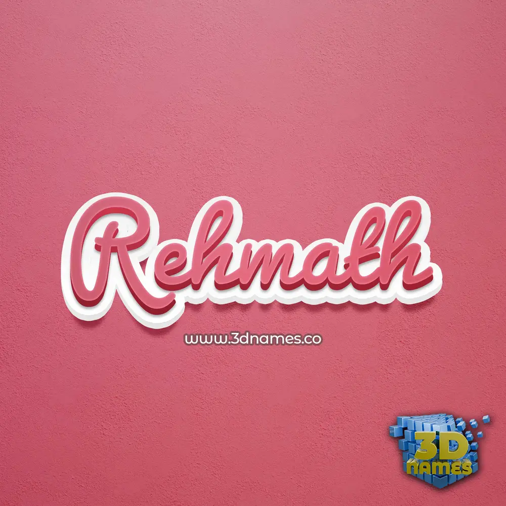 rehmath in Red Scribble style - 3D name wallpaper