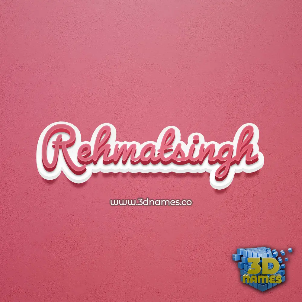 rehmatsingh in Red Scribble style - 3D name wallpaper