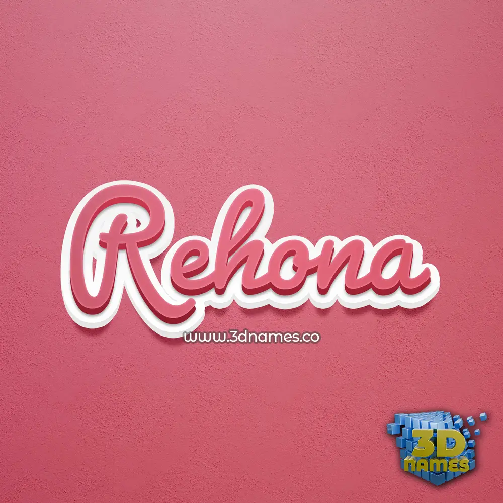 rehona in Red Scribble style - 3D name wallpaper