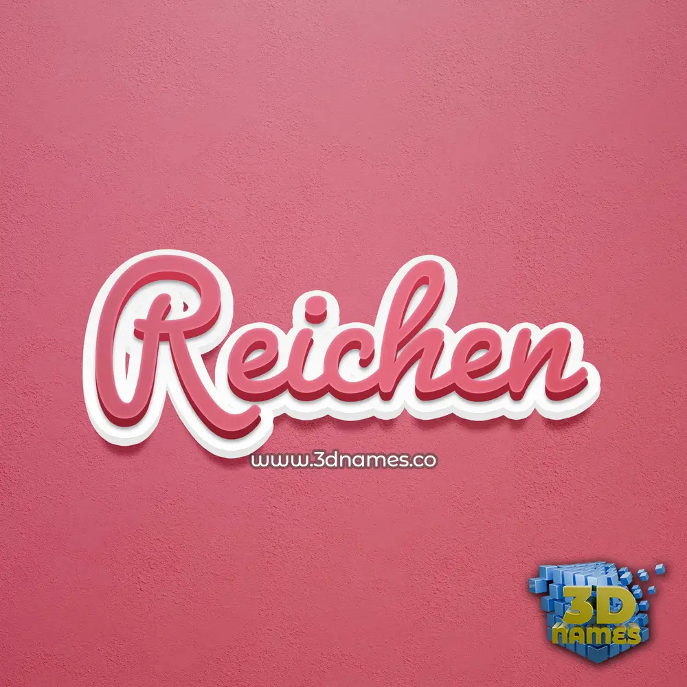 reichen in Red Scribble style - 3D name wallpaper