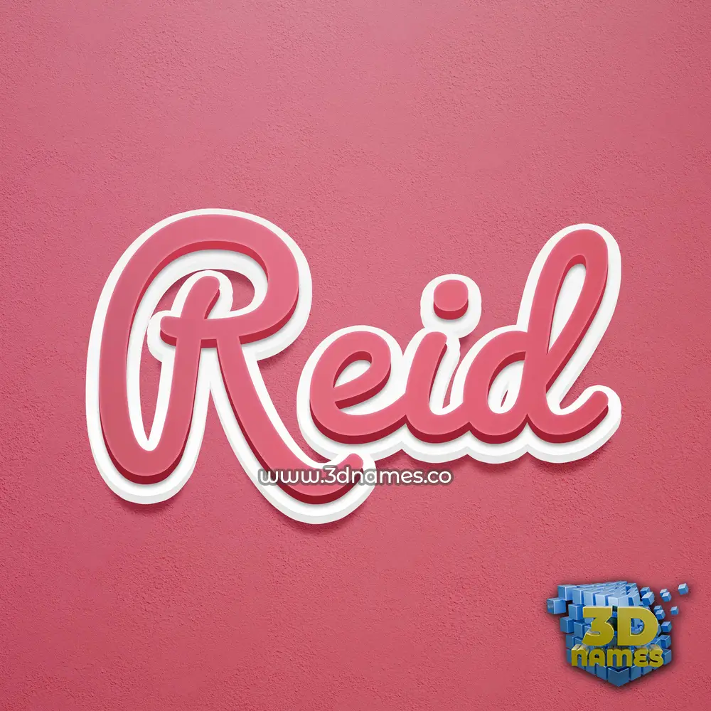 reid in Red Scribble style - 3D name wallpaper