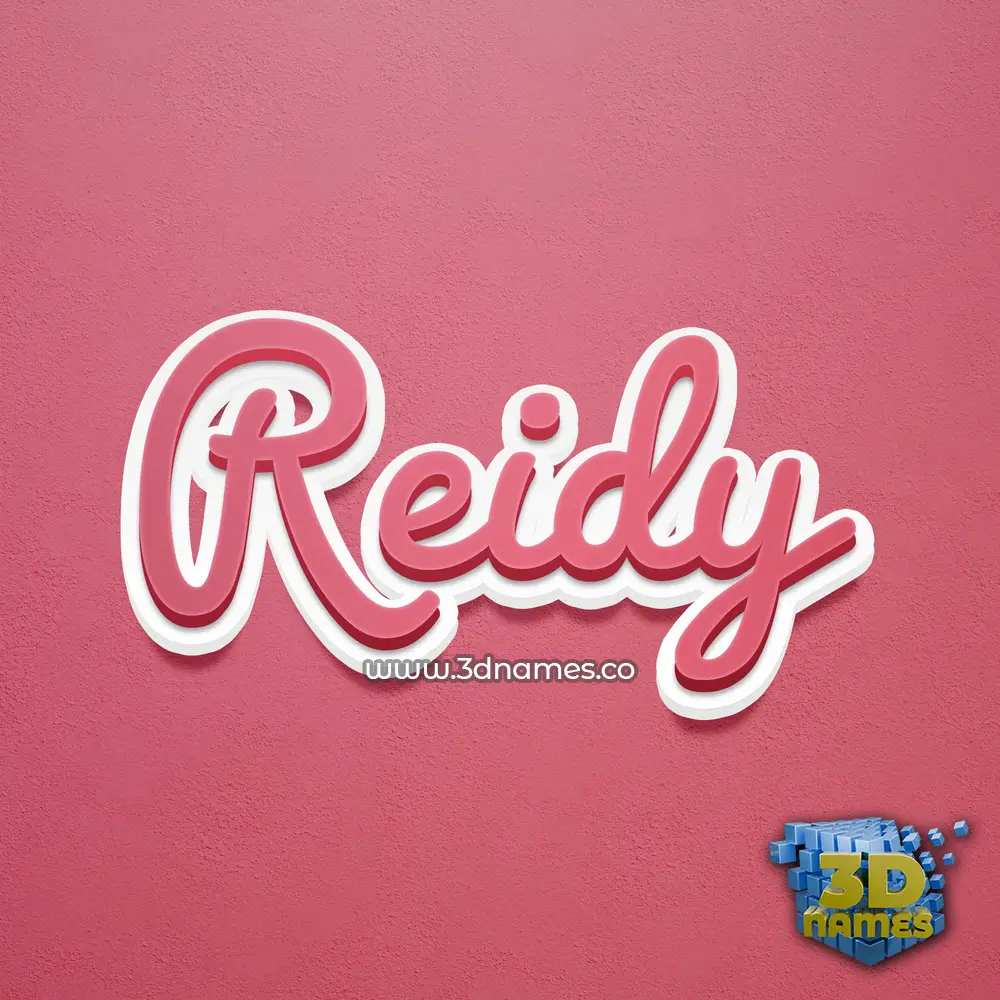 reidy in Red Scribble style - 3D name wallpaper