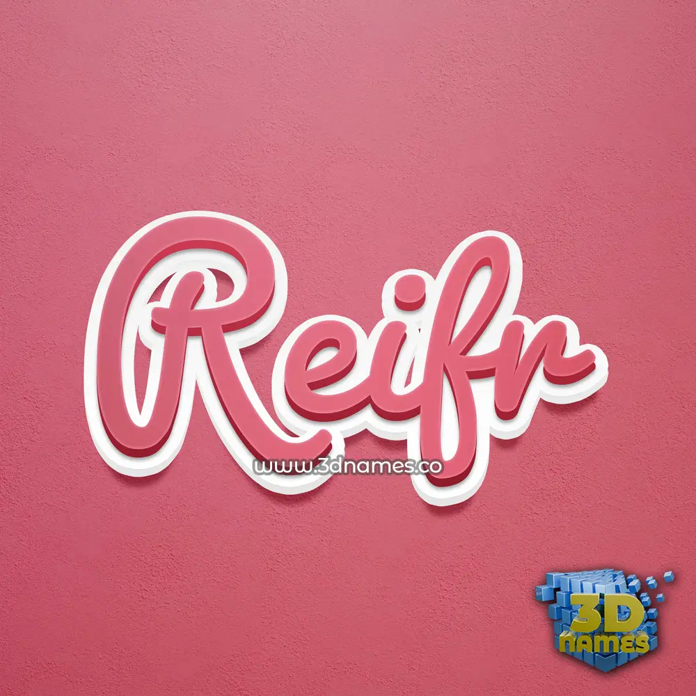 reifr in Red Scribble style - 3D name wallpaper