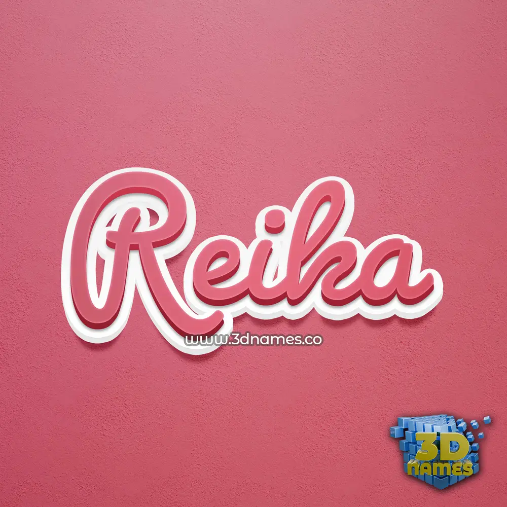 reika in Red Scribble style - 3D name wallpaper