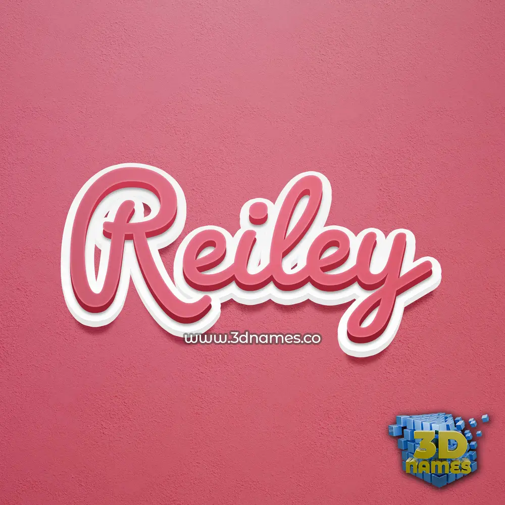 reiley in Red Scribble style - 3D name wallpaper